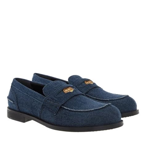 miu miu denim loafer|Denim Denim Loafers .